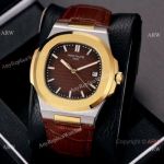 Buy Knockoff Patek Philippe Nautilus Watches 2-Tone Leather Strap